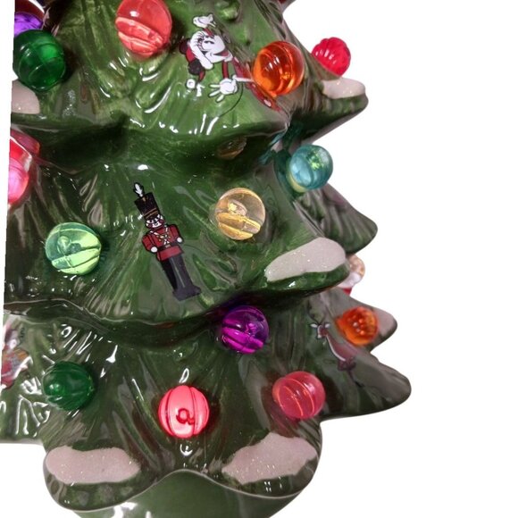 Disney Parks Ceramic Christmas Tree Figurine With Mickey & Friends Light-Up - Picture 9 of 12